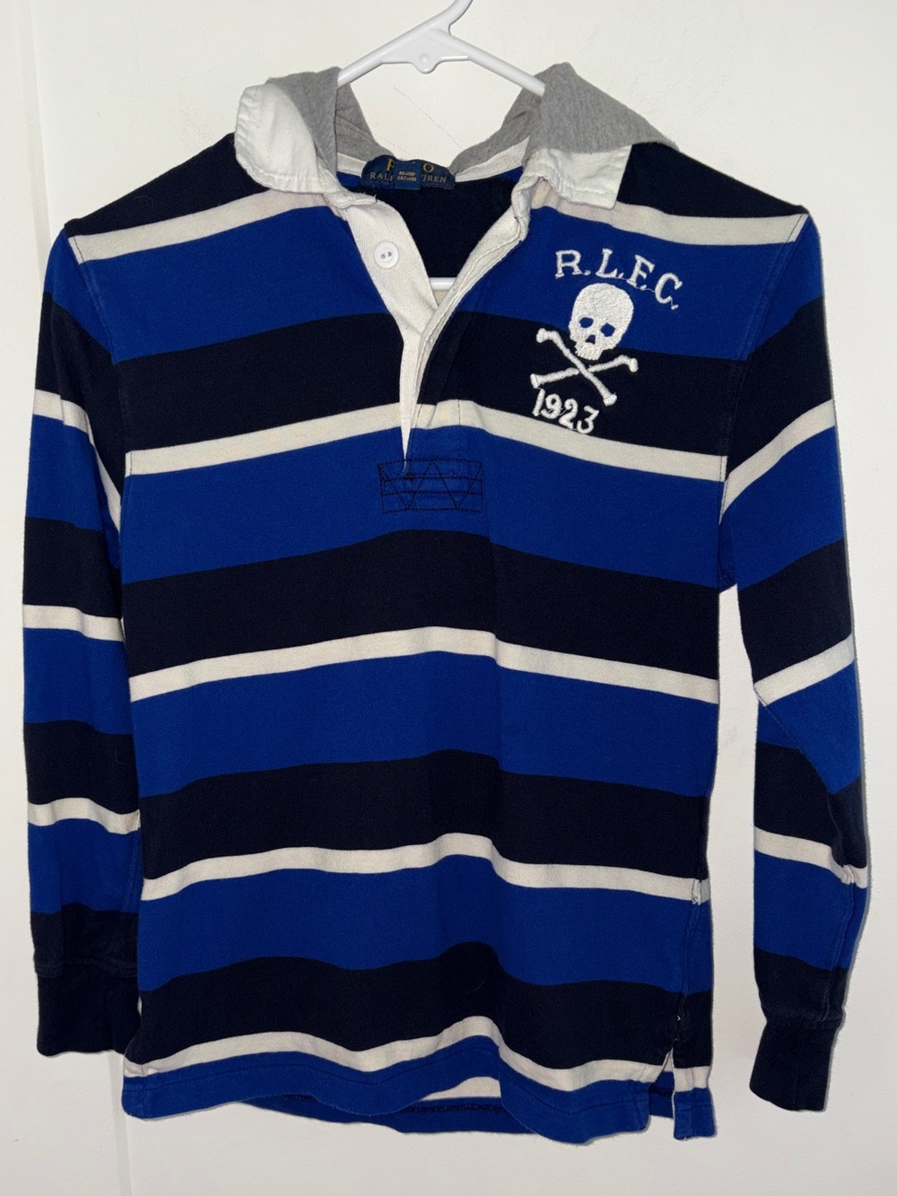 Polo Ralph Lauren hooded long sleeve polo shirt boy's M 10/12 EUC